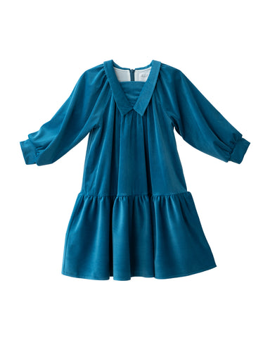 Isla dress (blue-sapphire velvet)
