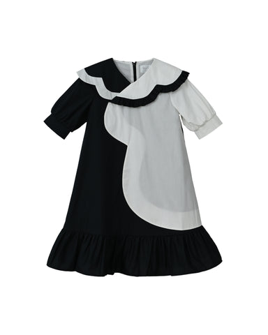Lily dress (black/off-white)