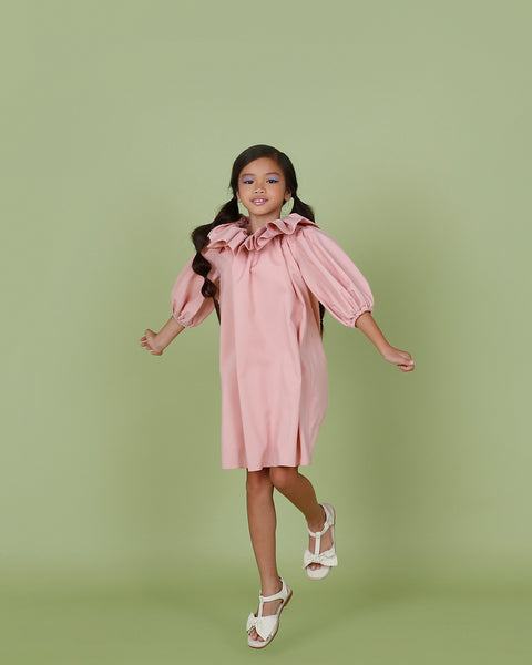 strapless open back dress Everyday Tshirt Dress- Ash Pink – Ethree Collective main image 0