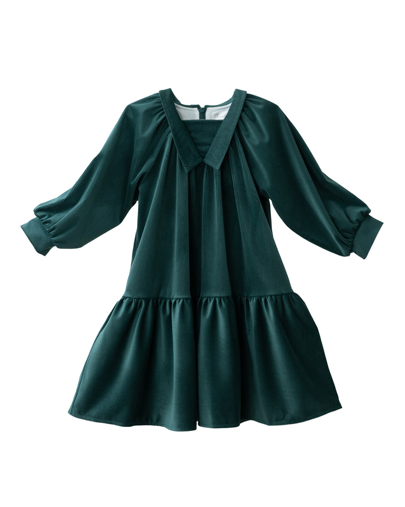 Isla dress (sacramento-green velvet)