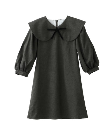 Rhea dress (khaki-charcoal)