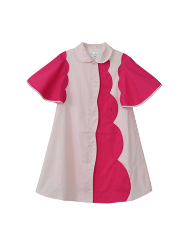 Lulu dress (blush pink/hot pink)