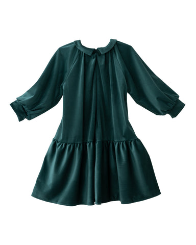 Isla dress (sacramento-green velvet)