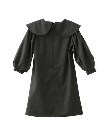 Rhea dress (khaki-charcoal)
