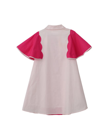 Lulu dress (blush pink/hot pink)