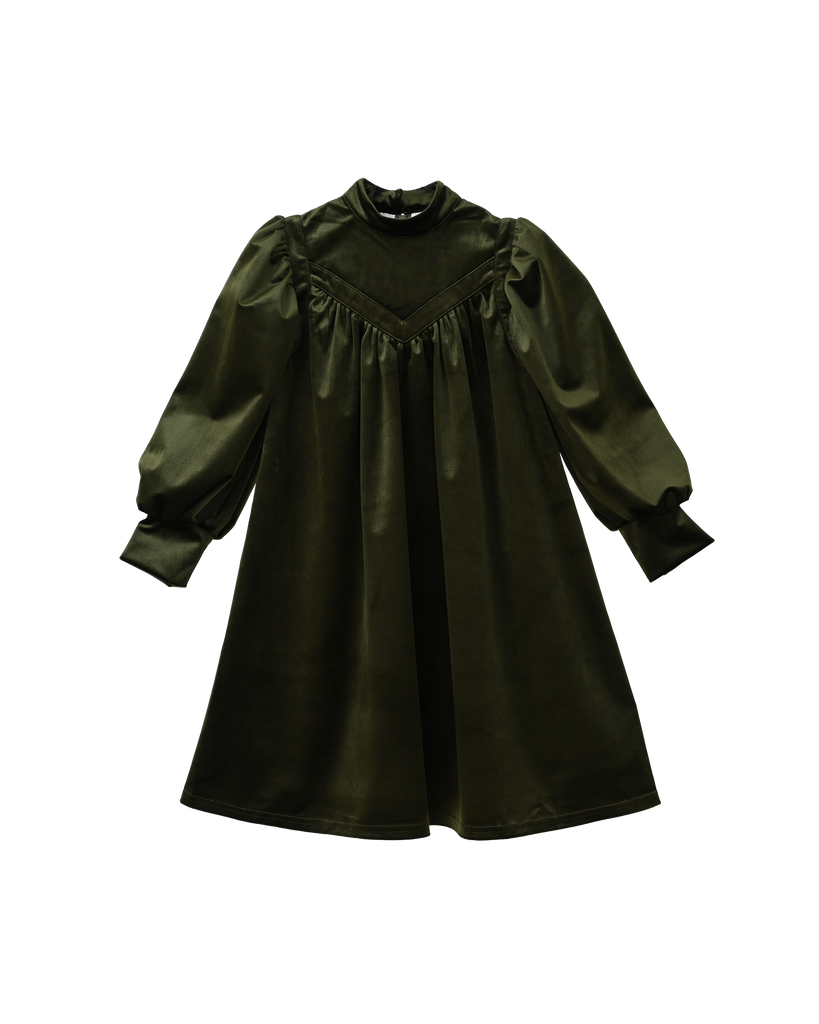 olive green velvet dress long sleeve Green Velvet Maxi Dress Women | High Neck Long Sleeve Velvet Dress | Elegant Ruffle Hem Gown