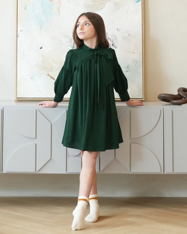 Talia dress (emerald-green)
