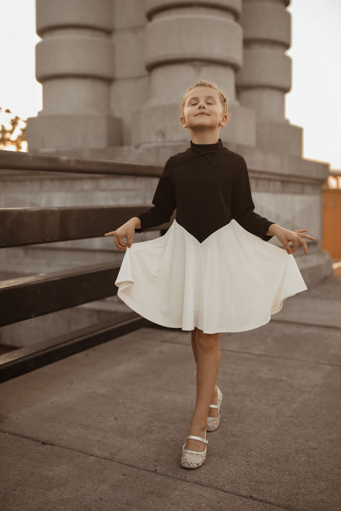 black ivory dress Kai dress (black/ivory) – Aisabobo