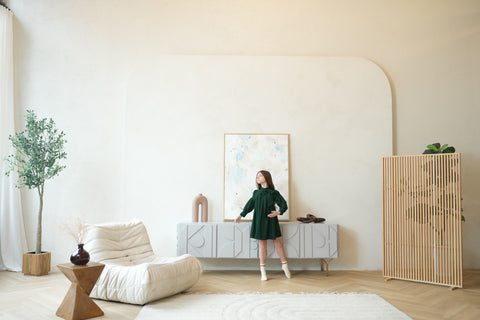 Talia dress (emerald-green)