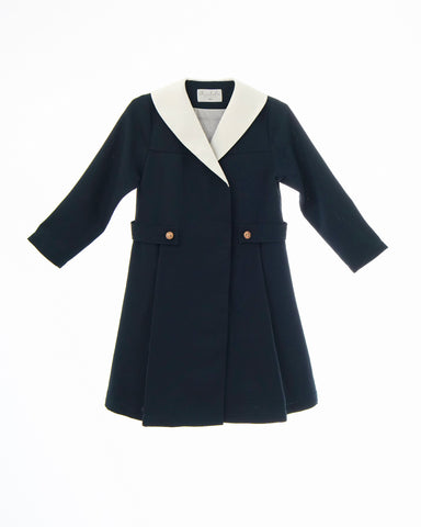 Zelie dress (dark-sapphire tweed)