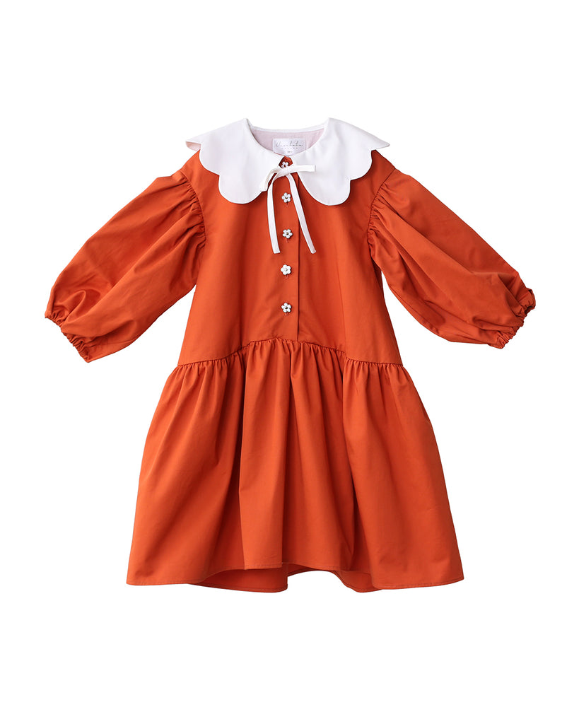 selena orange dress Selena Gomez Stunned in a Fall-Ready Self-Portrait Dress