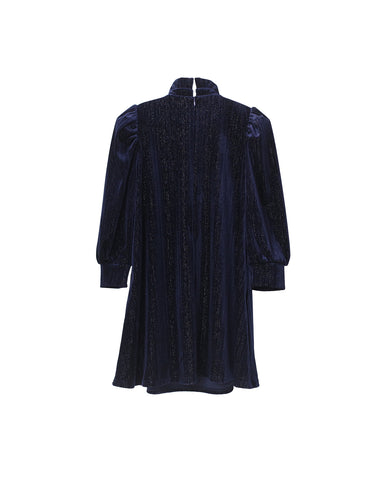 Lena dress (dark-sapphire velvet)