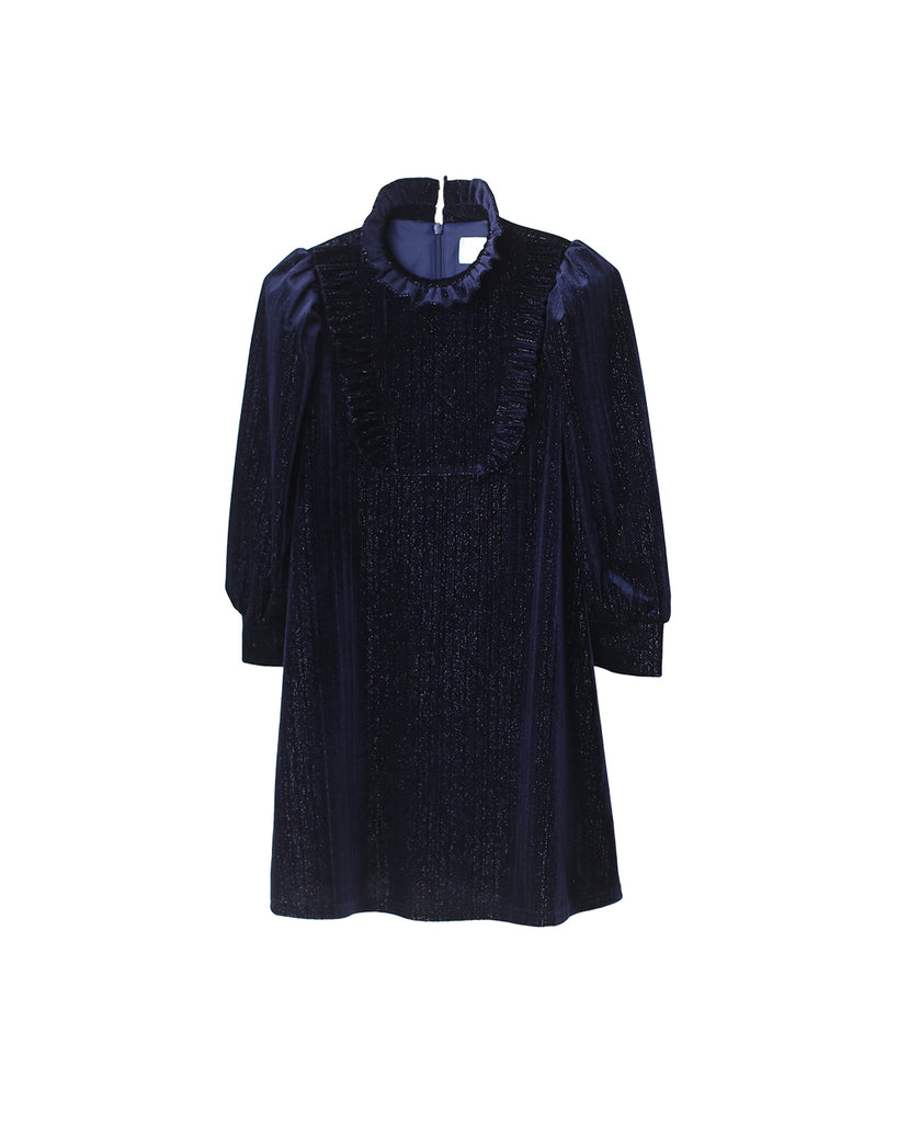 Lena dress (dark-sapphire velvet) Aisabobo Lena dress (dark-sapphire velvet) Aisabobo
