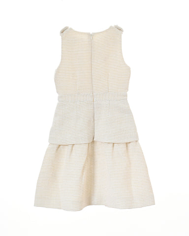 Daphne dress (ivory with gold metallic thread)