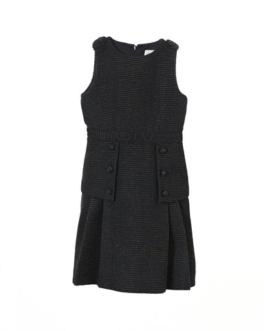 Daphne dress (black with gold metallic thread)