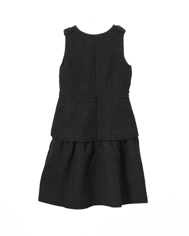 Daphne dress (black with gold metallic thread)