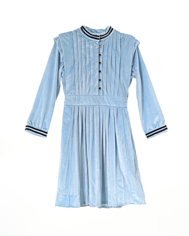 Vivienne dress (velvet sky blue)
