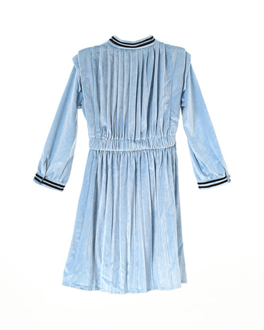 Vivienne dress (velvet sky blue)