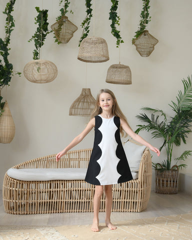 Aria dress (ivory/black)