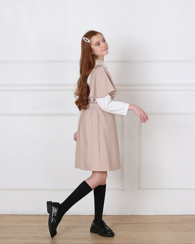 Tara dress (pastel-salmon/ivory)