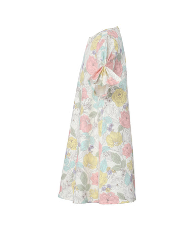 Flora dress (white with Rococo floral pattern)