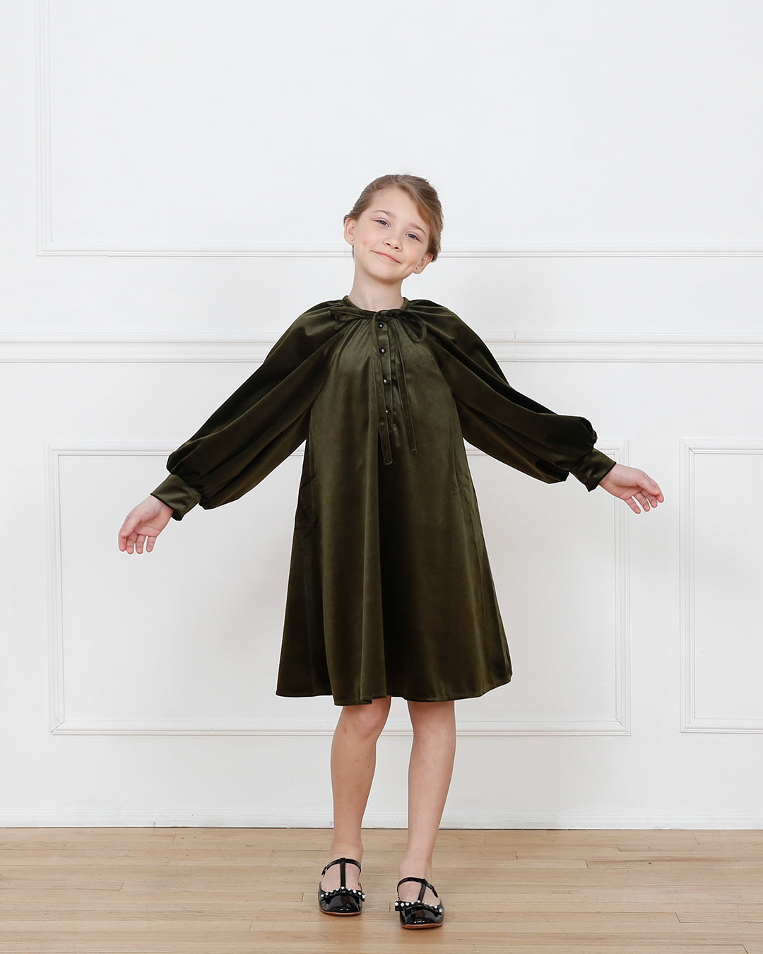 Olive green winter dress discount