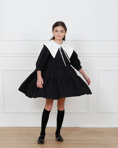 Hermione dress (black/off-white)