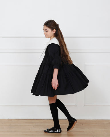 Hermione dress (black/off-white)