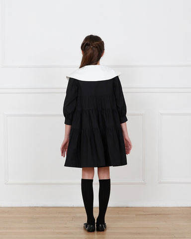 Hermione dress (black/off-white)