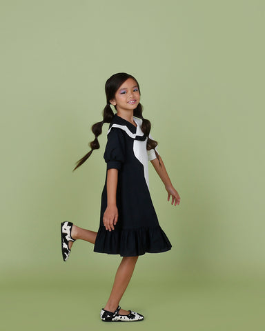 Lily dress (black/off-white)