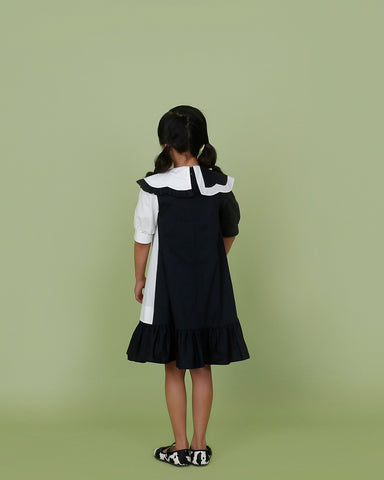 Lily dress (black/off-white)