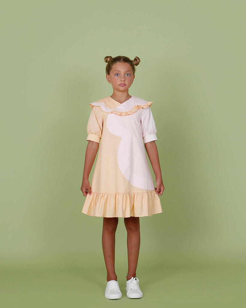 Lily dress (cantaloupe/blush pink)