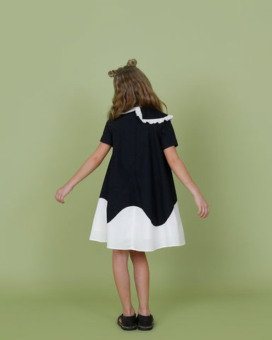 Lola dress (black/off-white)