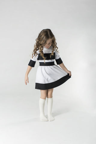 Eugenie dress (black/off-white)