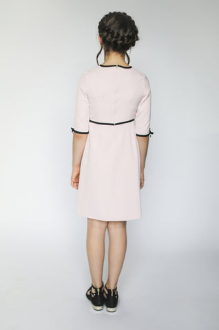Anais bow dress (blush pink)