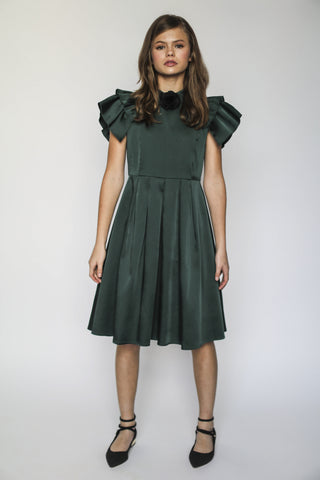 Rosalind dress (hunter green)