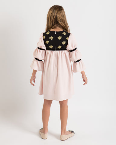 Bella dress (pink without golden embroidery blooms)