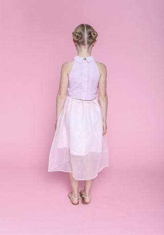 Louise (carnation pink gingham and skirt)